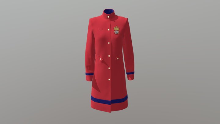 HRP Hampton Court Lady's Outer Coat 3D Model