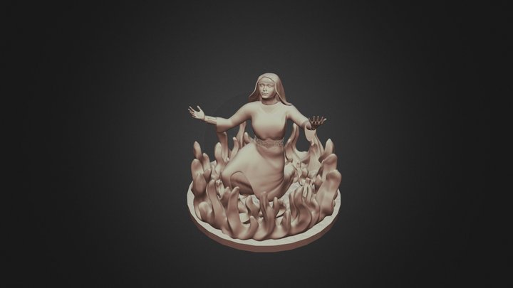 Amber - kneeling pose 3D Model
