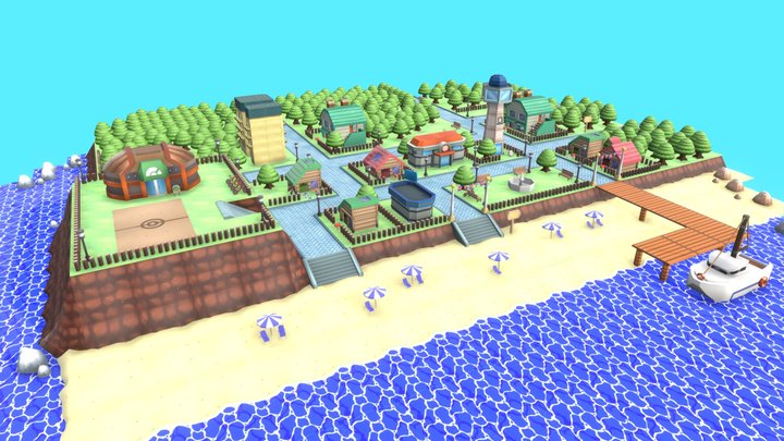 Pokemon City 3D Model