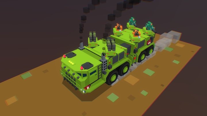 BEAR TRUCK [ for mobile game CUBG ] 3D Model