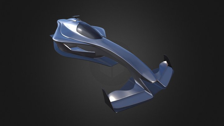Futuristic F1 car body 3D Model