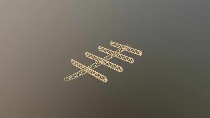 OTSC lets boogie wooden frame 3D Model