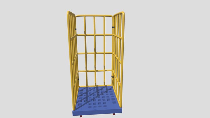 Rollbehälter mit Gitterwänden tragfähigkeit 500k 3D Model