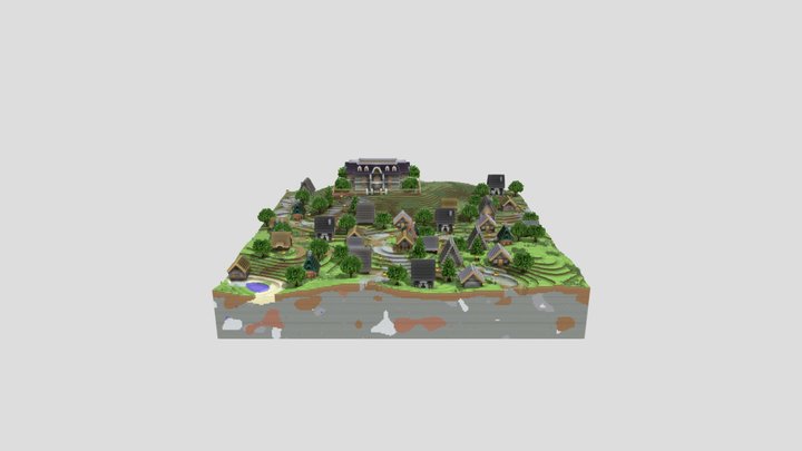 Anime Village 2 3D Model