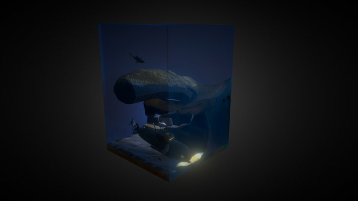 cubeworld deep sea submarine 3D Model