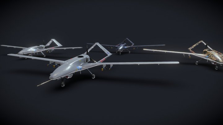Baykar Bayraktar TB2 Drone - Game-Ready 3D Model