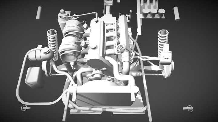 Volvo Motor 3D Model