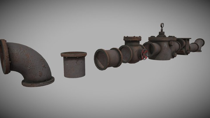 Pipe metalic metal - 14MB – Modello 3D gratuito STL
