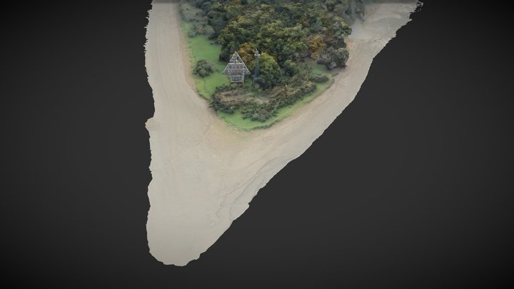 Island, shoal and beacon – Gratis 3D-model STL