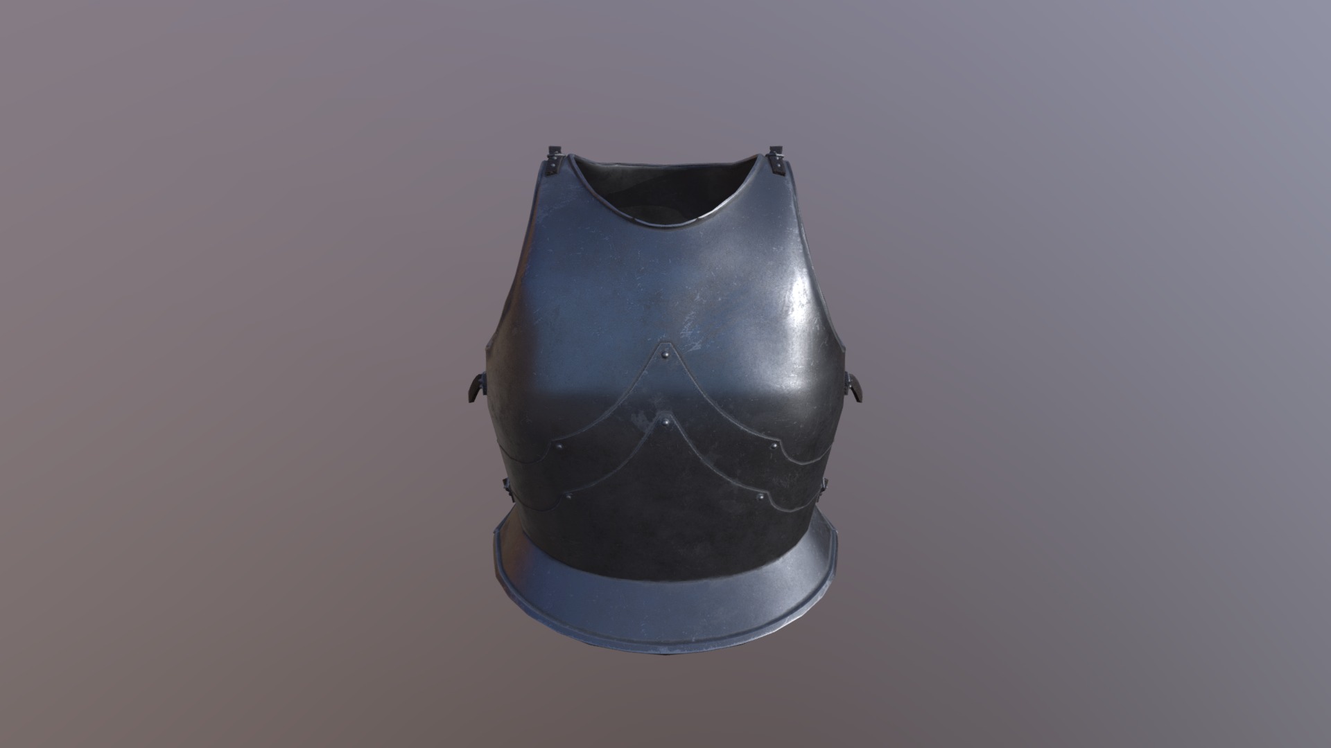 3D model Breastplate armour - This is a 3D model of the Breastplate armour. The 3D model is about a glass vase with a blue design.