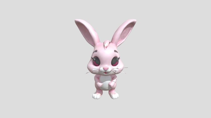 Pink cute bunny