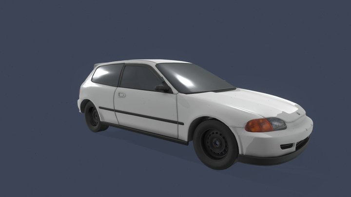 Honda Civic Hatchback 1994 3D Model
