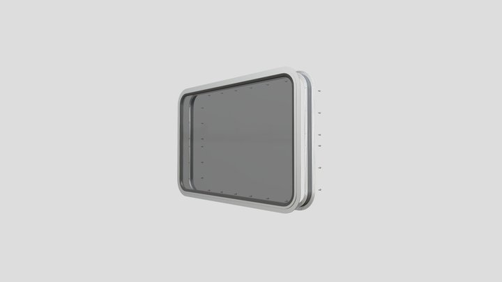 Standard Duty Fixed Marine Window - Series 1150 3D Model