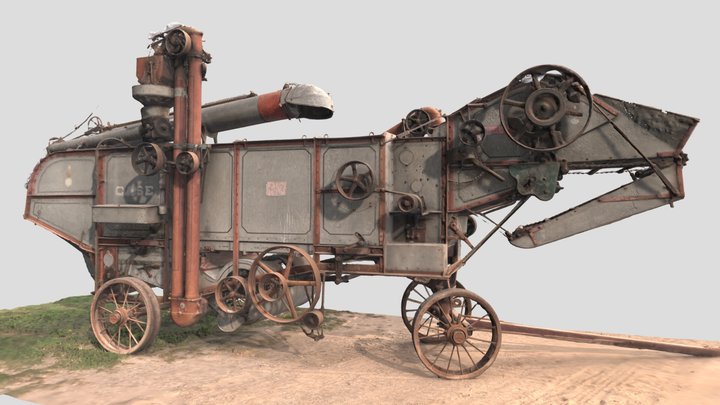 Case 28x47 Threshing Machine 3D Model