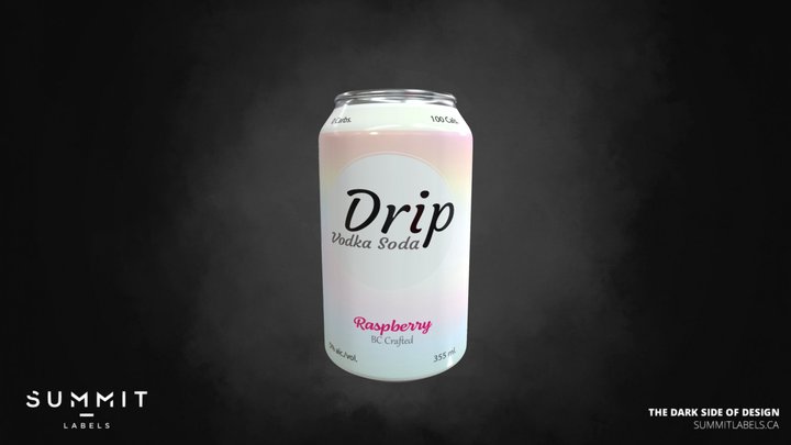 Drip Vodka - Shrink Sleeve 355ml - Raspberry 2 3D Model