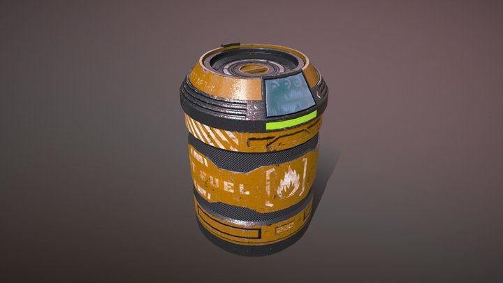 Sci-fi barrel 3D Model