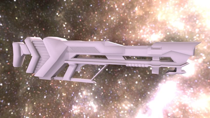 Sci-Fi Gun 01 HP 3D Model