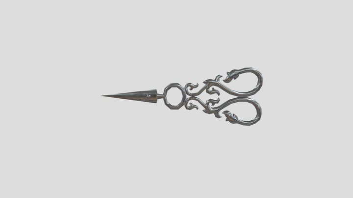 Fancy Scissors 3D Model