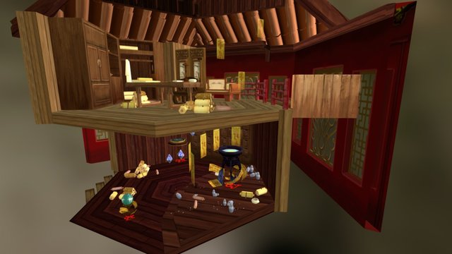 Room_中國煉丹師之屋_進化版 3D Model