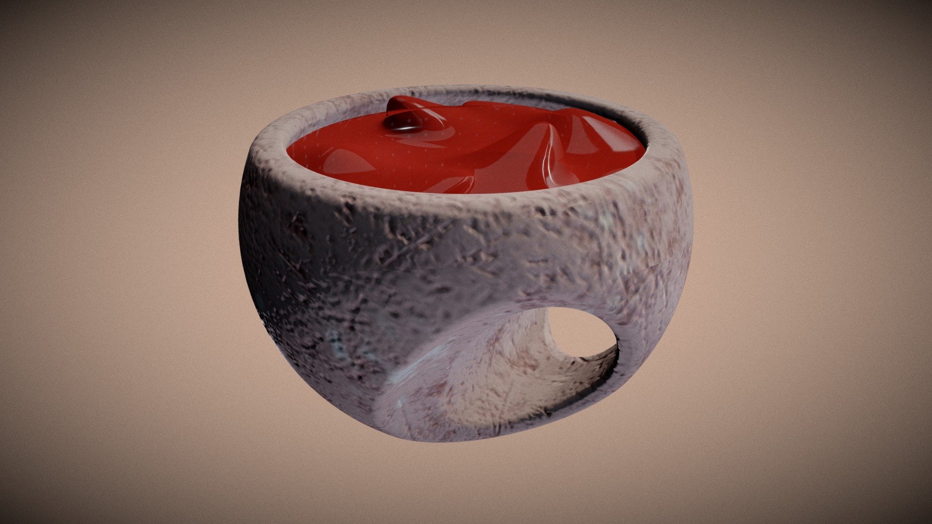 Stone soap cup