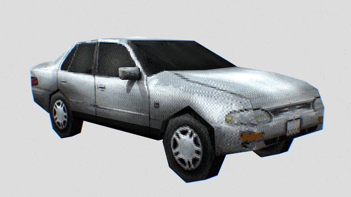 PS1 Style Asset - Generic Medium Sized Car 3D Model