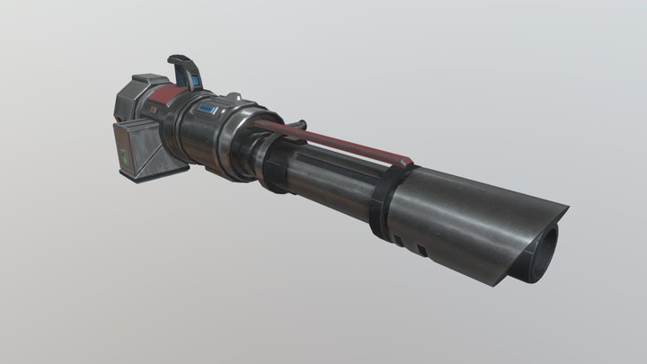 Heavy Sci-Fi Laser Cannon | Weapon 3D Model