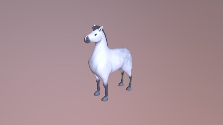 Low Poly Horse 3D Model