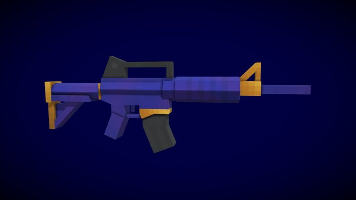 M4A1 "Royal Blue" 3D Model