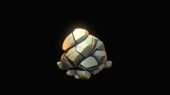 Stylized Rock 3D Model