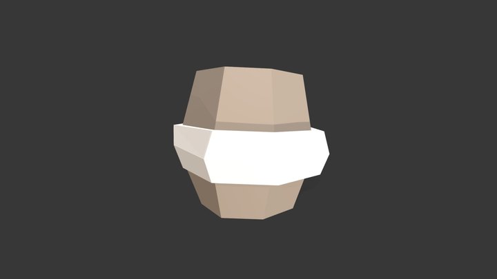 Low Poly Barrel 3D Model
