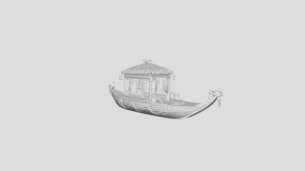 Old Sailing Ship with Thatched Roof