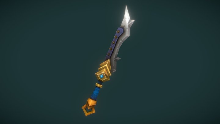 Sword Handpainted Practice 3D Model