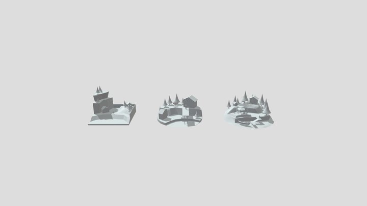 By The Ocean - Blockout 3D Model