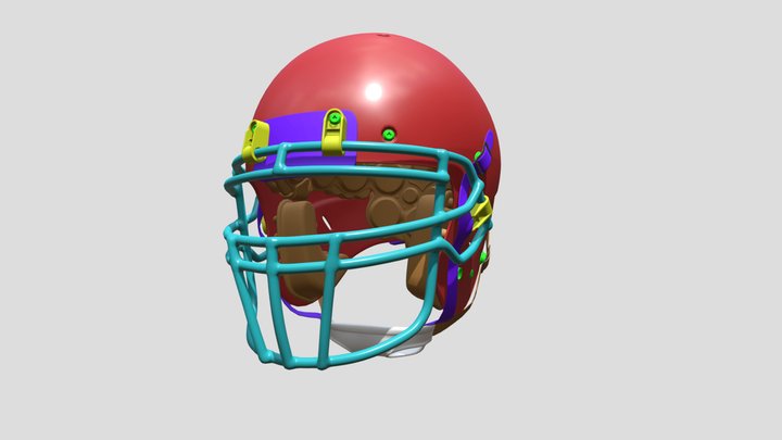 Football Helmet 3D Model