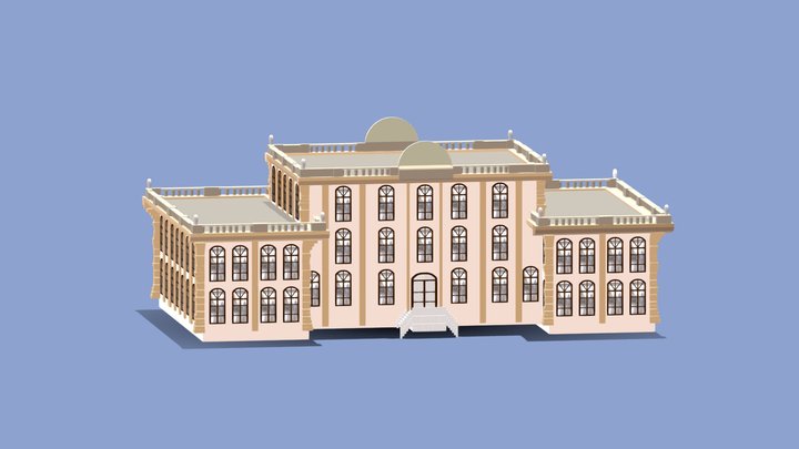 Baroque architecture  Villa 3D Model