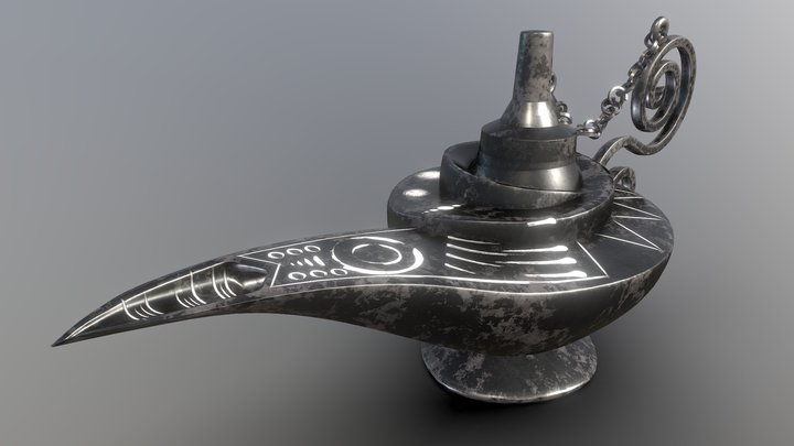 The genie's lamp. 3D Model