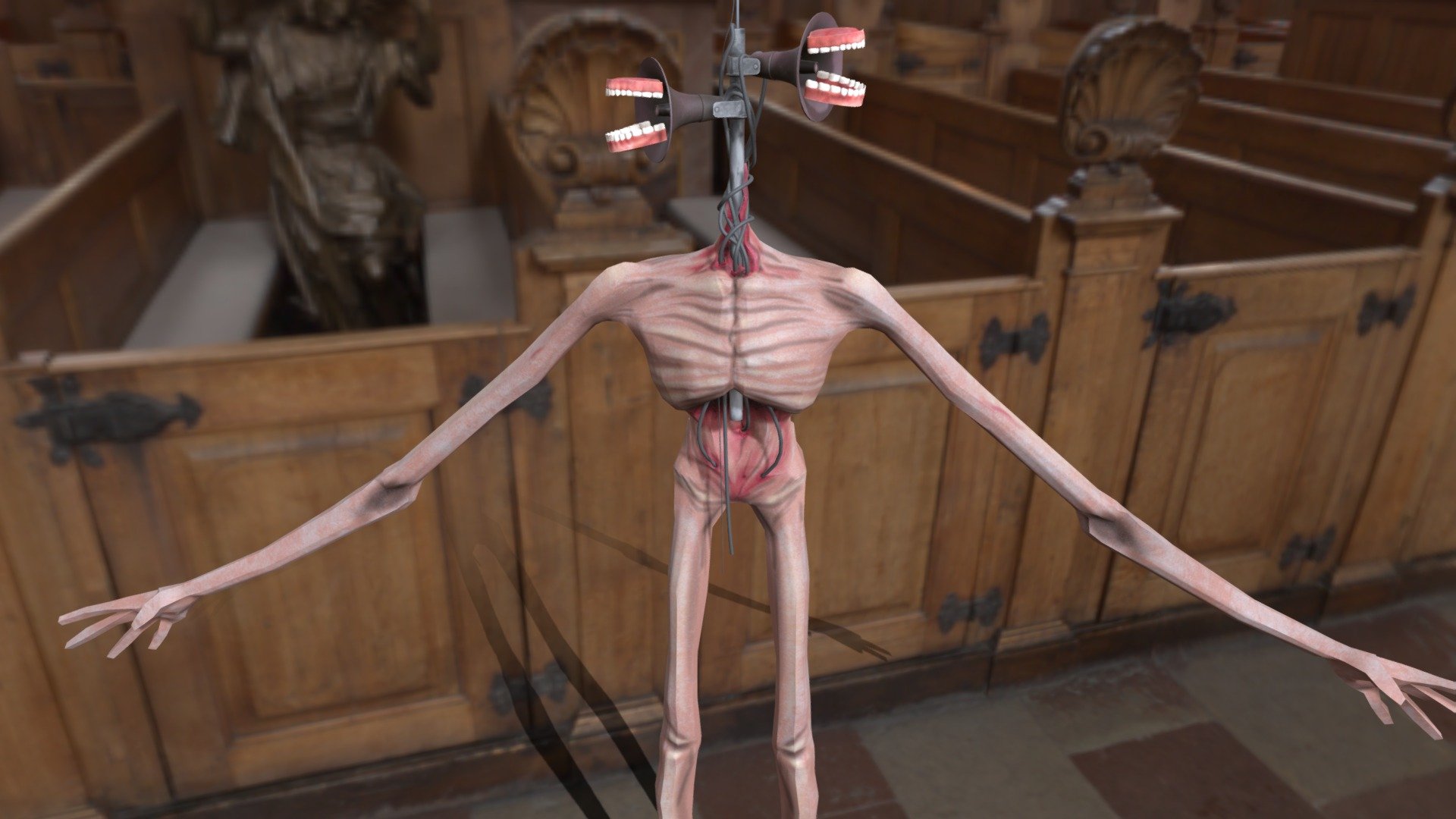 Siren Head GTA With Teeth — Sketchfab embed 3D viewer