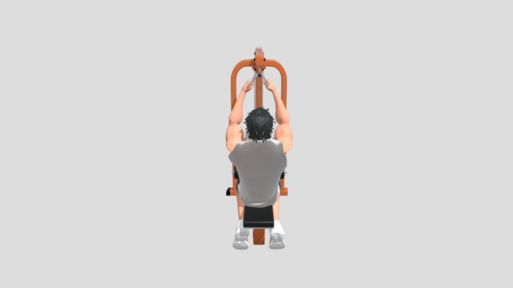 v bar lat pulldown 3D Model