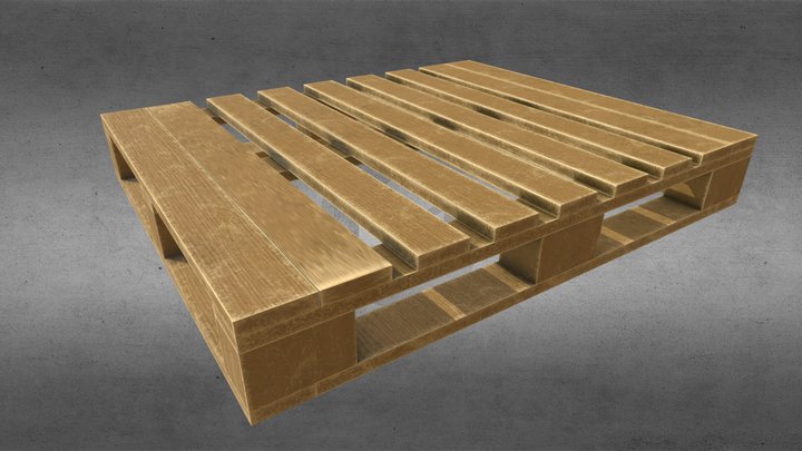 Wooden Skid 3D Model