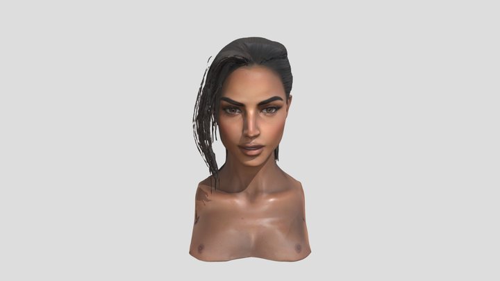 A human character, a woman 3D Model