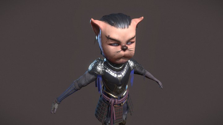 Cat Warrior 3D Model