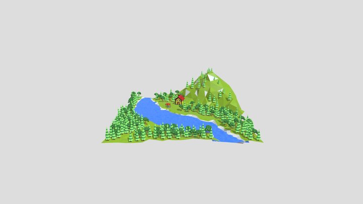 Uploads_files_4453750_ Low+ Poly+ Forest 3D Model