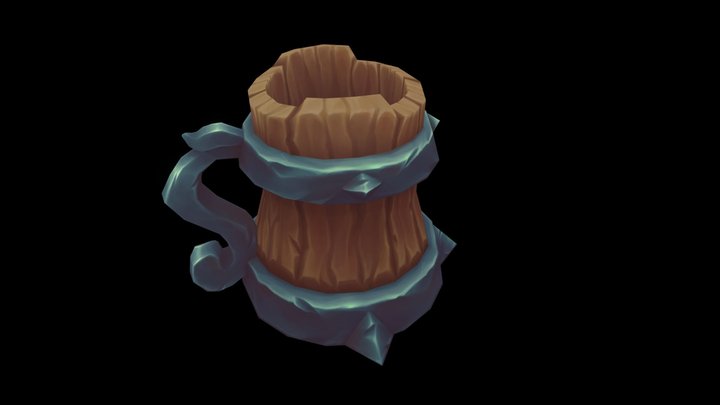 Mug - hand painted 3D Model
