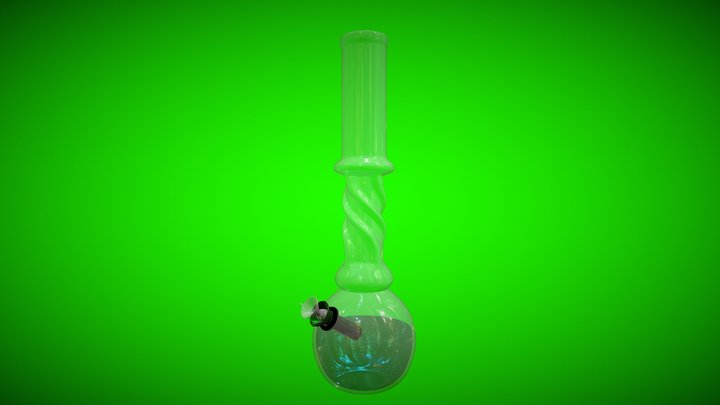 3D model Cannabis Glass Pipe 3D Model VR / AR / low-poly