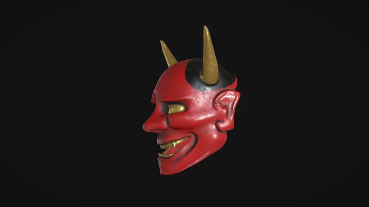 Hannya mask 3D Model