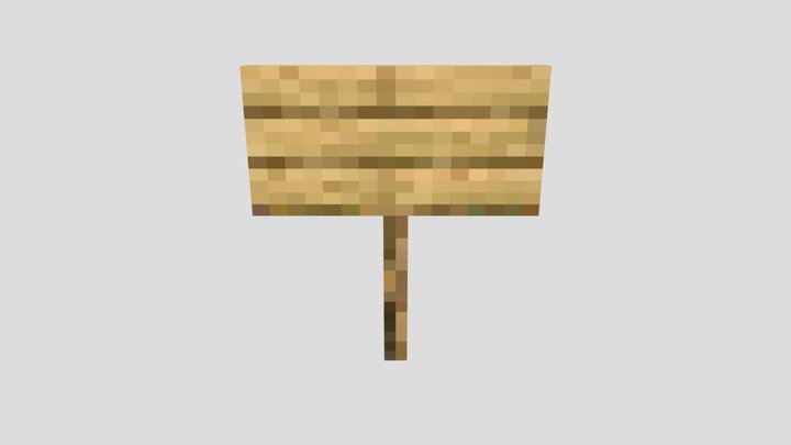 Minecraft Sign 3D Model