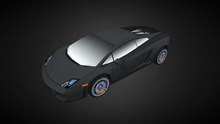 Lamborghini Gallardo Low Poly 3D Model