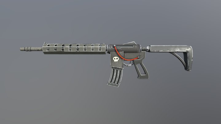 Dystopian Assault Rifle-405 3D Model