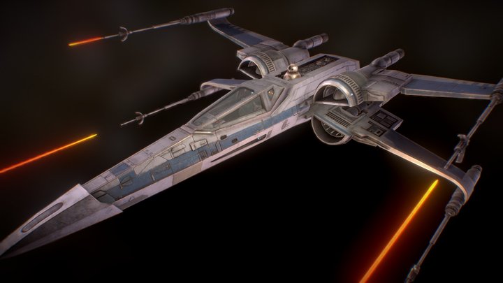 X-wing T70 3D Model