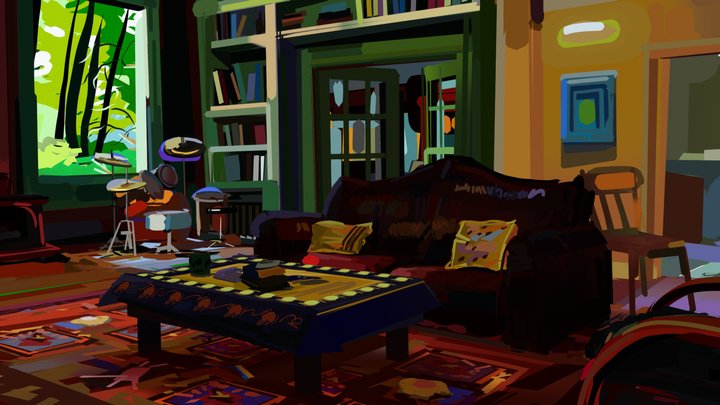 Stylized 3D enviroment 3D Model